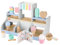 Fisher-Price Wood Pretend Play Toy Ice Cream Shop Set, 18-Piece Wooden Food Playset for Preschool Kids Ages 3+ Years, HXV21