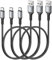 Fbokunma USB C Cable 50cm 3Pack, 0.5M 3A USB A to USB C Cable Fast Charging Data Sync Braided Compatible with iPhone15/15Pro/15Pro Max/15Plus, Galaxy S23/S22/S21, Note10/9