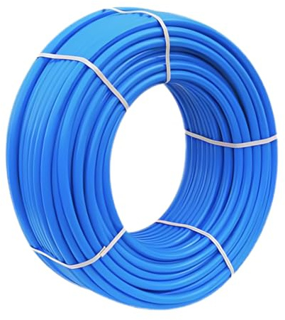 MDPE Pipe Mains Water Supply Medium Density Polyethylene, Blue, Plastic Water Pipe Underground Agriculture Polytunnel Tube Water Hose (20mm, 25M)