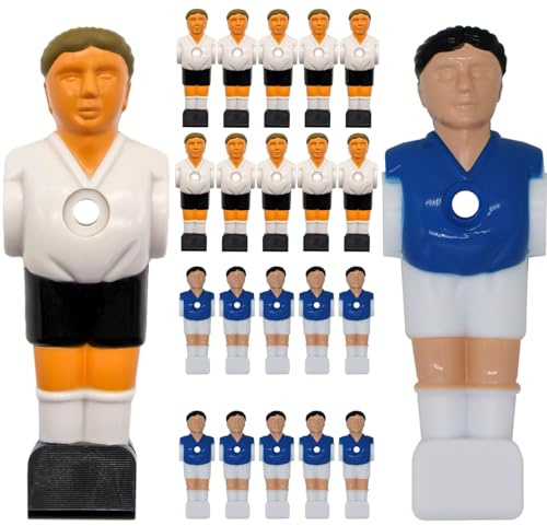 eyepower 22 Football Table Figures 16mm - Germany vs. France - Table Foosball Kicker Figures - Table Soccer Game Accessories Football Table Replacement Parts Table Football Figures Kicker Table