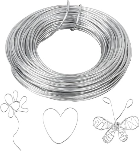 Bangbobi alambre de aluminio 2mm x 30m - Alambre suave para manualidades, alambre de joyería y decoraciones - Alambre de 2mm para bricolaje y obras de arte