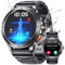 Smartwatch Herren, 1,43 AMOLED Display Fitnessuhr mit Bluetooth Telefonfunktion, 24/7 Herzfrequenzmessung, SpO2-Monitor, 100+ Sportmodi, IP68 wasserdicht, Schlafanalyse, kompatibel mit Android & iOS