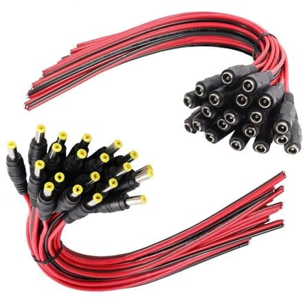 10/20/50PCS 12V DC Connettore Maschio Femmina Jack Cavo Adattatore Spina di Alimentazione 5.5x2.1mm(10PCS)