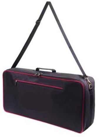Sac De Pédalier De Guitare Sac à pédales de guitare, étui de transport imperméable en tissu Oxford avec fermeture éclair, sac à main à bandoulière(65x30x15cm)