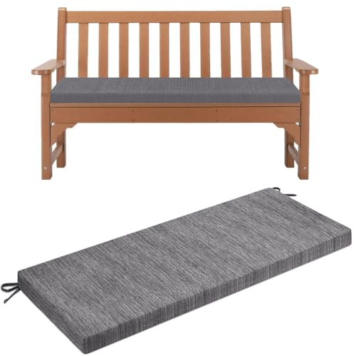 Bankauflage Outdoor, Sitzkissen Sitzauflage Sitzpolster Bank Leinenstoff, Waschbare Gartenbank Auflage Bankkissen, Abnehmbarer Bankauflagen Sitzbank Auflage Sitzauflage Gartenbank,No4,200X50X5CM