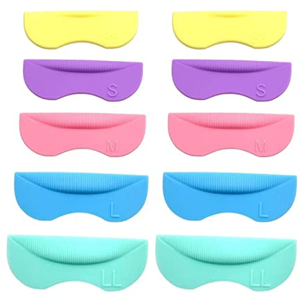 10 almohadillas suaves para levantar pestañas, 5 tamaños, para teñir permanente, estilo 2