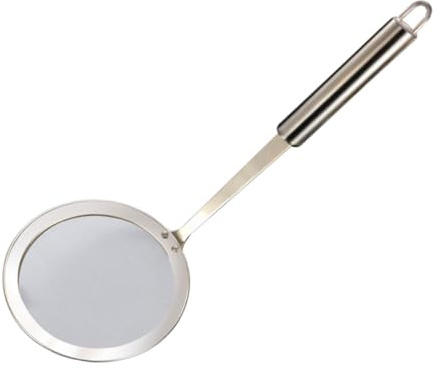 CONGARTENO Schiumarola Acciaio con Rete Fine per Cucina Colino per Appendere Setaccio per Friggere Filtrare e Scolare Pasta Verdure e Zuppe