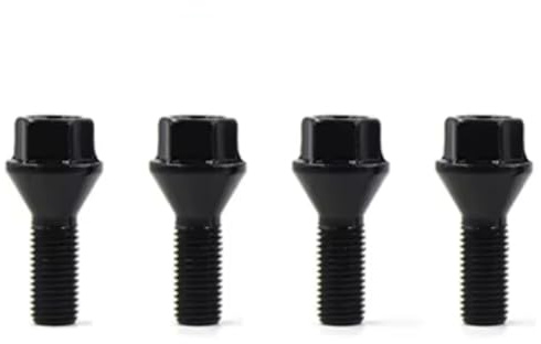 bullone ruota Cerchi Compatibile Con Per F10 F11 2014-2020 M12 X 1.5 M14 X 1.5 M14 X 1.25 Alette Delle Ruote Per Auto Bulloni Dadi Viti Prigioniere Vite In Metallo Nero Dado