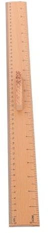 ARTSEWPLY Holzmaßstab 50Cm Nählineal Für Stoff Mit Doppelskala Schneiderlineal Aus Holz Für Nähen Schneiden Und Unterricht Tragbares Messlineal Für Basteln