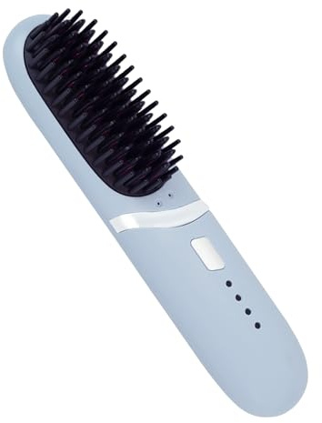 Plancha Alisadora Para El Cabello,Estilizador Peine Recargable Portátil - Alisador De Pelo De Viaje Con 3 Ajustes De Temperatura | Para Mujeres Hombres Cabello Corto Largo Rizado Ondulado Viajes Playa