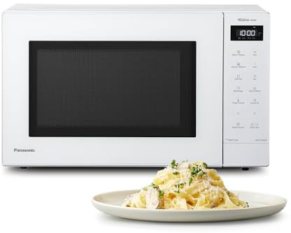 Panasonic NN-ST64QWBPQ 32L Inverter Solo Microwave, 1000W High Power, 24 Auto Programmes, Junior Menu Auto programmes, Quick 30 Function, Touch Control, Even Cooking and Defrosting, White