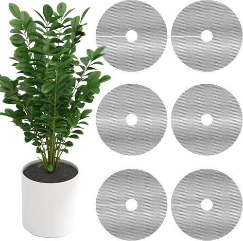 6 Pcs Plant Pot Grid-11.8/30cm Cuttable Flower Pot Soil Cover Protectors | Round Safety Plant Garden Guard Cover to Protect Plants from Children Cats Dogs
