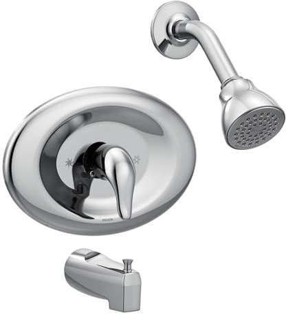 Moen Chateau Chrome Single Handle Posi-Temp Eco-Performance Shower Faucet Set, Valve Included, L2369EP