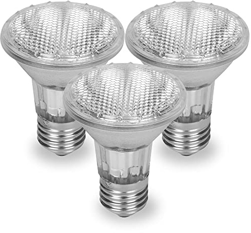 Par 20 3 Pack FL25 50PAR20/FL 50 Watt Halogen Spot Light Bulb Replacement 120V 130V Base Flood Beam Lighting Range Hood Oven PAR20 Reflector Bulbs Kitchen Bathroom Ceiling Can Lamp 50W E26 3P
