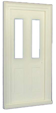 Melody Jane Dolls House White Plastic Victorian Front Door Glass Panels 1:12 DIY Builders
