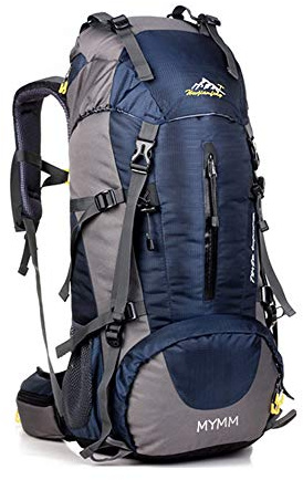 MYMM Mochila de 50L, Ideal para Deportes al Aire Libre, Senderismo, Trekking, Camping Travel, Escalada. Bolso Impermeable del Alpinismo, Daypacks Que suben del Recorrido(Azul oscuro)