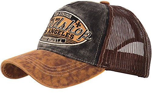 King Kerosin Trucker keps för män Speedshop broderi retro avslappnad mode Vntage Washed Speedshop, antracit, En Storlek