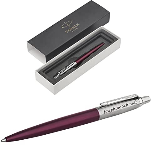Parker- Exklusiver Kugelschreiber Modell JOTTER inkl. Gravur Lasergravur graviert neu CT 1953192 (Portobello Purple)