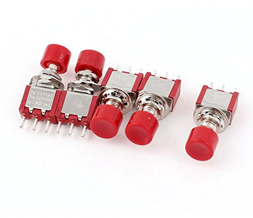 Sourcing Map - Interruptor Momentáneo Pulsador Conmutador, Pulsadores (5 piezas, CA 250 V, 2 A, 120 V, 5 A, NC, SPDT)
