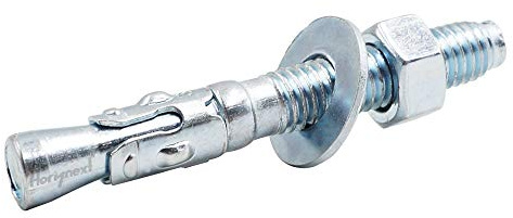 Horiznext 3/8 Concrete Anchors, Zinc-Plated Carbon Steel 3/8 Wedge Anchors Bolts with Washer and nut, 3/8 Inch OD x 3 Inch Length, Bulk Pack Concrete Anchors 3/8 (30 pcs)