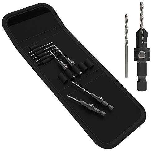 11 x SabreCut Zippy SCRKZ1 Countersink Set with Adjustable Pilot Impact Drill Bits