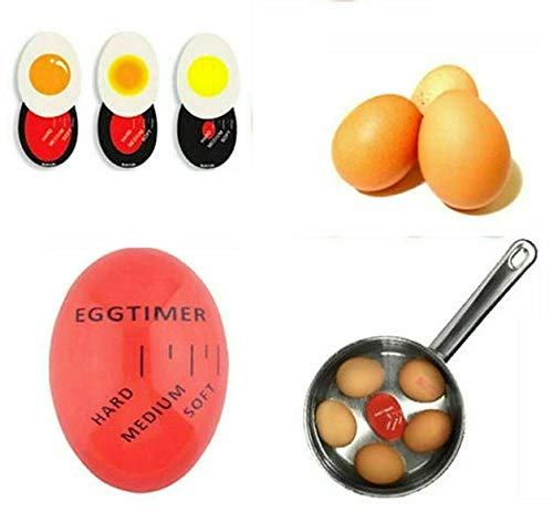 SDMAX Egg Timer, Egg Acessories, Heat Sensitive Timer, Colour Changing Egg Timer, Perfect Color Changing Timer, Soft Hard Boiled Egg Cook Kitchen
