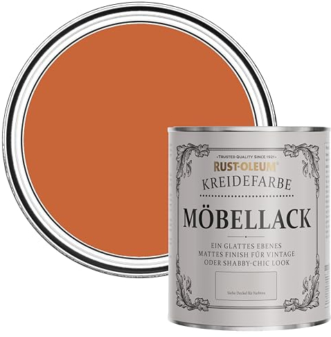 Rust-Oleum Orange Upcycled Furniture Paint in Chalky Finish - Tiger Tea 750ml