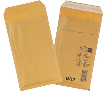 smiley pack Luftpolstertaschen Größe B2 Braun 140 x 225 mm – 200 Stück | Gepolsterte Versandtaschen mit Selbstklebeverschluss – passend für A6+ und C6