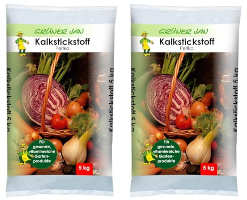 Grüner Jan 2er Set Kalkstickstoffdünger 5kg Kalk Stickstoff Spezialdünger Nährstoffdünger
