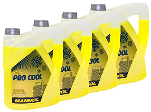 Kühlerfrostschutz Kühlmittel Fertiggemisch MANNOL Pro Cool 4 X 5 Liter