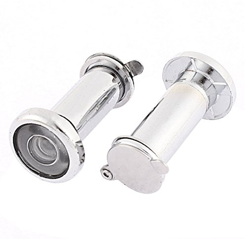 Ruilogod Wide Angle 180 Degree Door Peephole Spyhole Viewer 2pcs Silver Tone (id: 1f5 559 326 469 1f0