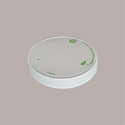 Lucgel Coperchio in Carta Chiuso Dm55 mm per Bicchiere in Carta Caffè Orzo 3oz 80cc - 100 pezzi -