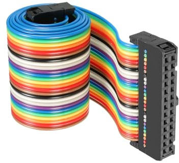 DMiotech 1 Packung 26 Stifte IDC Flach Band Kabel 43cm Länge 2.54mm Abstand | Steckbrett Jumper Drähte für Elektronik Projekte Typ-C