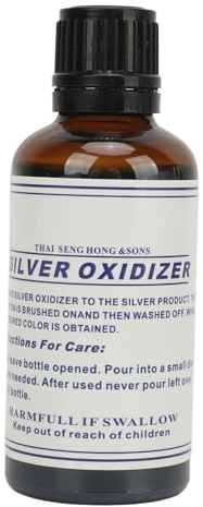Silver Black, Solution Oxydante D'argent de 1,7 Oz, Gel de Patine D'oxydation D'argent Sterling, Appliquez une Finition de Patine Noire sur L'argent, Outil de Bijoux