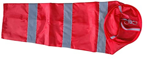 NeaxgeandX Luftfahrt Flughafen Windsack Windrichtungssocke Tasche für Outdoor Park 80 cm Rot