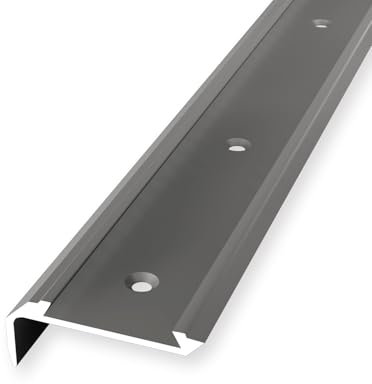 Treppenkantenprofil 19 x 42 x 2500 mm Winkelprofil Aluminium hochwertig Versenkt Gebohrt Edelstahl Einfasshöhe 4-5 mm Küberit