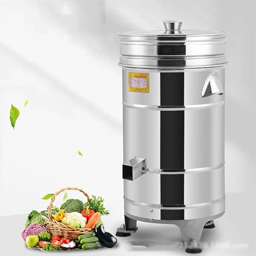 HYYKEJI 20L Commercial Salad Spinner, Stainless Steel Electric Salad Dryer, with Double Layer Dewatering Net, 60S Efficient Dehydration, 1400Rpm/Min Speed, for Vegetable