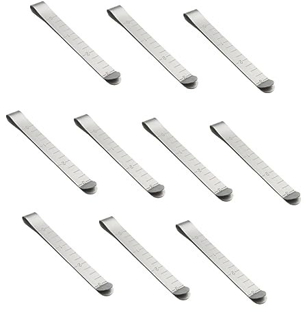 PLAFOPE 10stücke Nähclips Mit Graviertem Messlineal Aus Für Säumen Quilten Stoffbinden Nähen Werkzeug