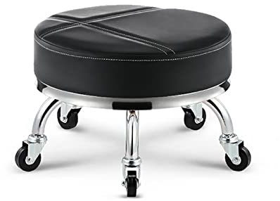 HHOZsafety N/A Rollhocker mit 5 Rädern, moderner niedriger Rollsitzhocker für das Homeoffice, Männer und Frauen, Geschäft, Salon, Küche, Garage oder als Sofa-Fuß