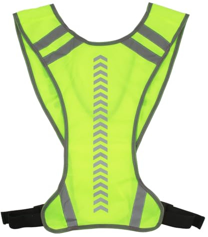 eModwey Gilet Réfléchissant Running, Gilet Sécurité Réglable pour Femme et Homme, Gilet Jaune Vélo Haute Visibilité Respirant, Gilet de Sécurité Réfléchissant Haute Visibilité pour Hommes et Femmes