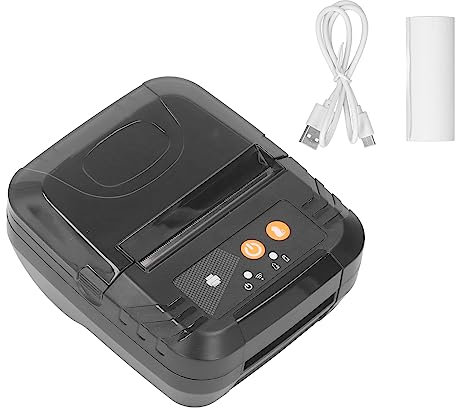 Gearwell Imprimante de reçus thermique avec appareil et ports USB, mini machine d'impression de billets de facture Bluetooth portable compatible pour IOS