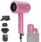 Secador de Pelo Iónico 2400W [Plegable, Ligero, 2025 New] Secador de Viaje con 3 accesorios/Bolsa de Viaj/Soporte, Hair Dryer con 3 Temperaturas /2 Velocidades para viajes familiares y peluquerías