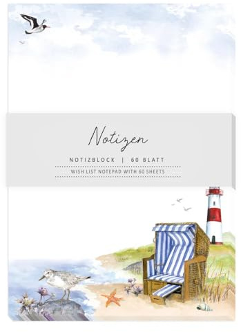 Grätz Verlag - Notizblock A6 - Daniela Drescher - Strandkorb