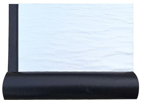 Ruban de Papier D'aluminium Bande D'étanchéIté en Bitume Autocollante Imperméable Rouleau Étanchéité de Toiture Ruban de Réparation pour Fissure de Surface(Silver 1.50mm,1x5m(3.3'x16.4'))