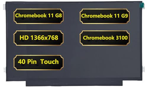 Jxjslp Replacement 11.6 inch Screen For HP Chromebook 11 G8 G9 EE,Dell Chromebook 3100 3110,Acer C732T C733T C734T Series Laptop,IPS Touch Screen, HD 1366 x 768, 40 Pins LCD Display B116XAK01.1- HW:4A