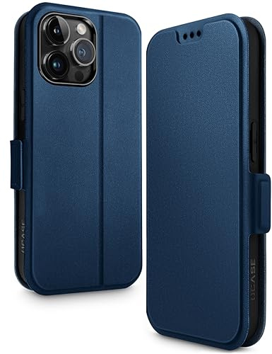 OCASE iPhone 15 Pro Max Hülle Flip Wallet Handyhülle PU Leder Tasche Case Kartensteckplätzen Schutzhülle Lederhülle mit iPhone 15 Pro Max Blau