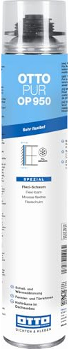 OTTO-PUR OP950 750 ml flexibelt skum vinterskum, bearbetbart upp till -10 °C, pistolskum, monteringsskum för fyllning, isolering och isolering, byggskum, ljudisoleringsskum, 63 dB för skumpistoler