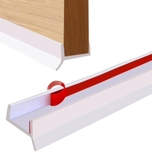 Joint d'étanchéité 3M en caoutchouc de silicone - Haute élasticité - Pour bois de 15 mm/16 mm/17 mm d'épaisseur - Pour plinthe de cuisine - Très étanche à la poussière - Blanc
