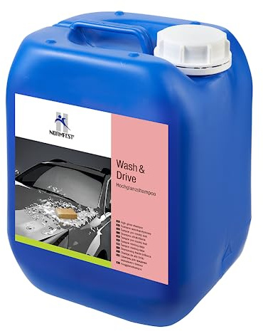 Normfest Wash & Drive – Hochglanzshampoo mit integriertem Wachs, pH-neutral, silikonfrei & AOX-frei, reinigt und konserviert in einem Arbeitsgang, biologisch abbaubar – 5 Liter