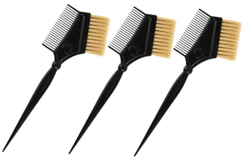 HONITANO 3 piezas Peines para Teñir Cabello con Cerdas Suaves para Aplicación Profesional y Salones y Casa Mango Antideslizante para Fácil Manejo y Separación de Mechones